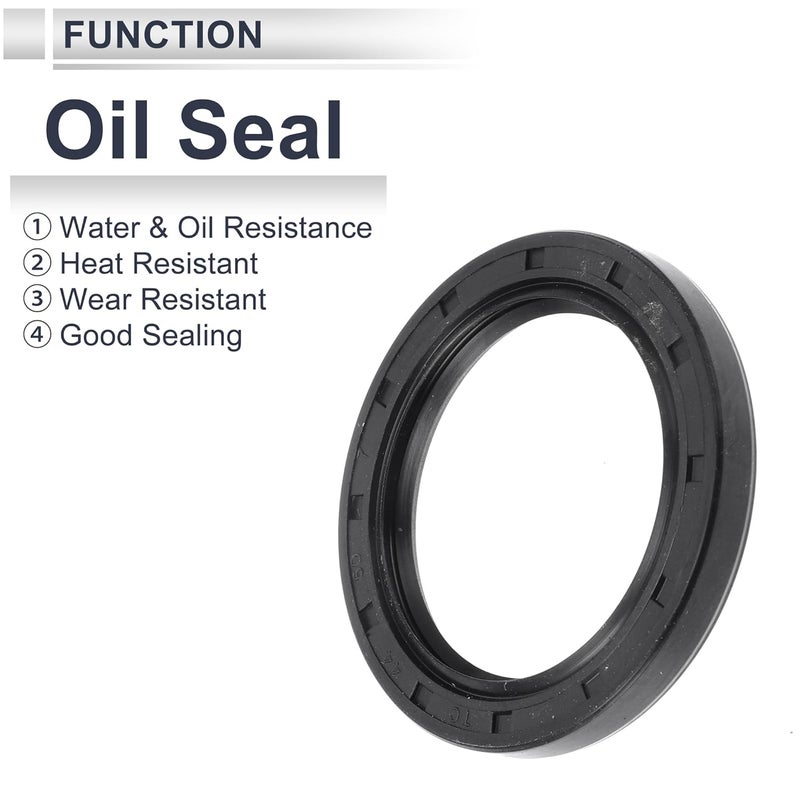 RATCHROLL Universal Oil Seal TC Double Lip W Steel Spring Seal Ring Rotary Shaft Seal 44x60x7mm High Pressure Nitrile Rubber Black 5 Pcs - Image 3